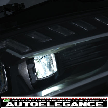 full led headlights suitable for audi a4 b8.5 facelift (2012-2015) dynamic sequential cornering lights black design a4 b9.5