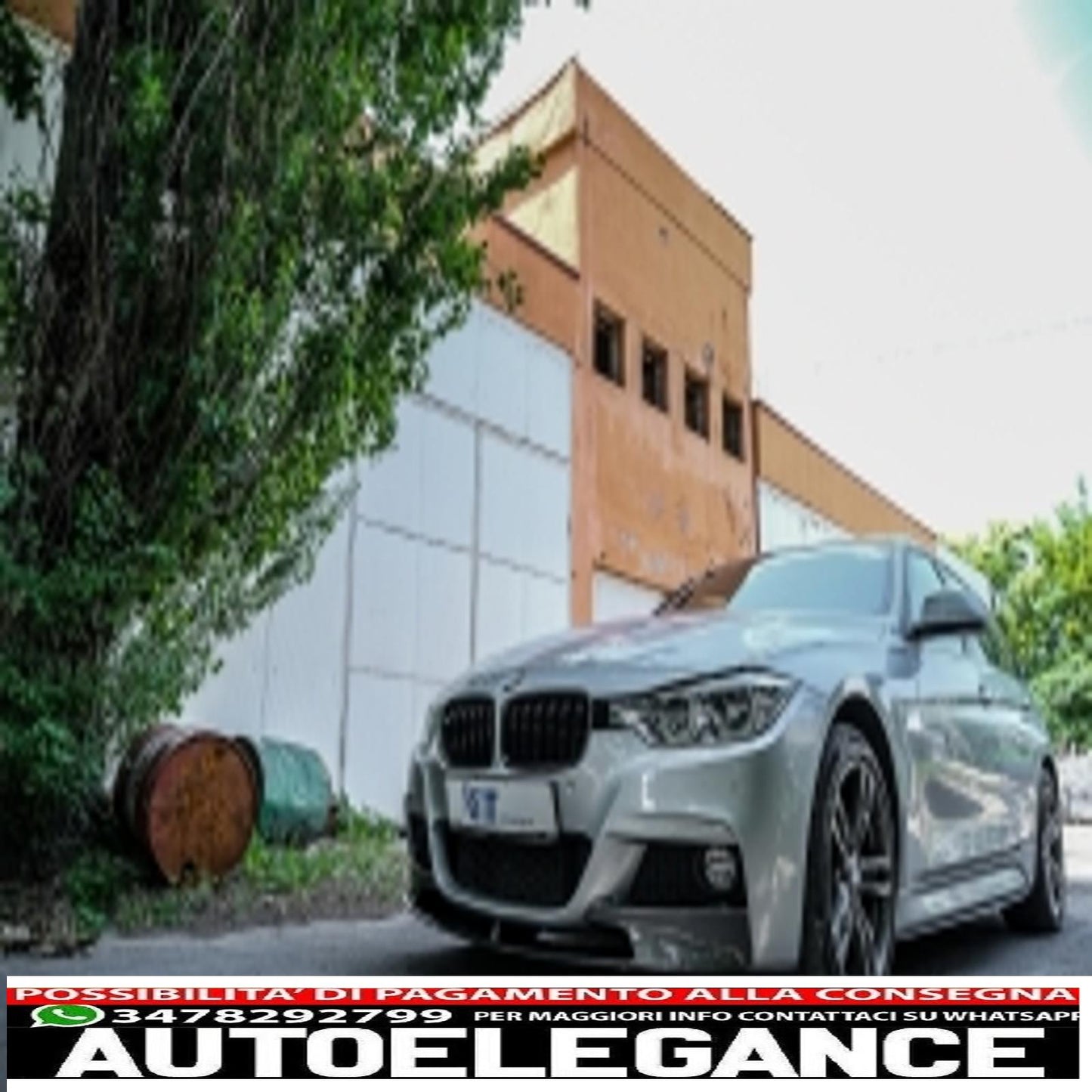 Front bumper spoiler splitter suitable for bmw 3 series f30 f31 (2011-2019) m-performance carbon film covering 