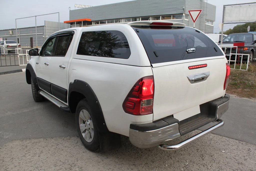 DOOR BUMPERS SUITABLE FOR TOYOTA HILUX 8 2015-2019 MATT BLACK LOOK 