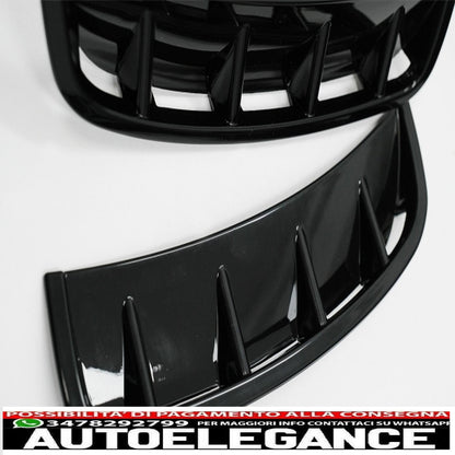 rear diffuser with front side air intakes and side fins suitable for mercedes a-class v177 sedan (2018-up) chrome exhaust