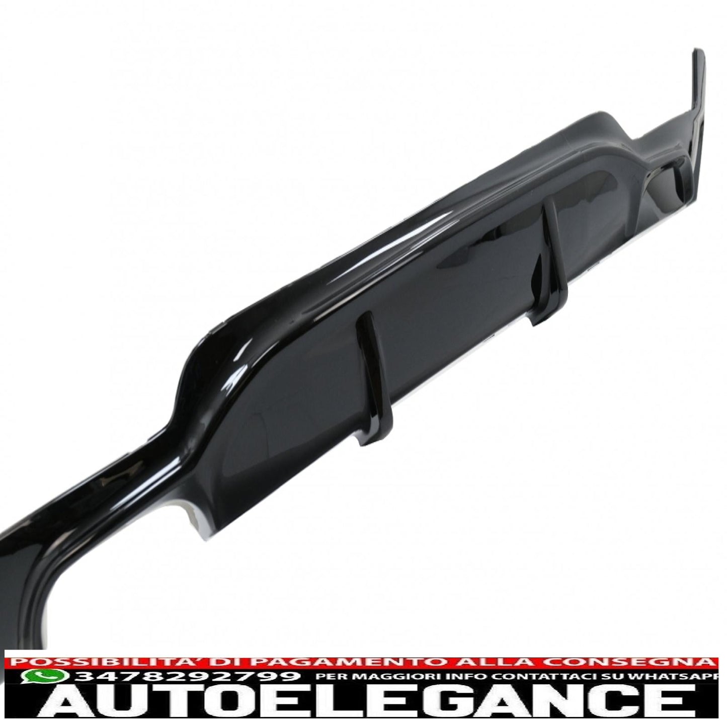 Labbro spoiler paraurti anteriore adatto per BMW Serie 4 F32 F33 F36 Coupe Cabrio Grand Coupe (2013-03.2019) con minigonne laterali, estensioni labbra aggiuntive e diffusore paraurti posteriore m-performance