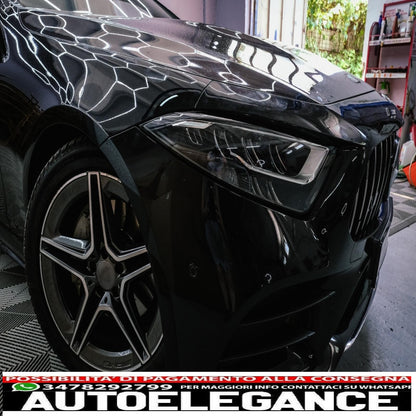 central grille suitable for mercedes cls class c257 (2018-up) gtr design black chrome