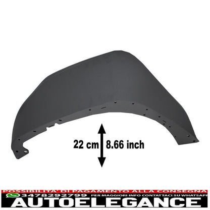 parafanghi anteriori in acciaio piatto con tubo frantoio adatti per Jeep Wrangler Rubicon JK (2007-2017)