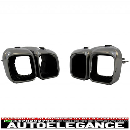 Diffusore mantovana per paraurti con alette paraurti posteriore adatto per mercedes classe c c205 a205 coupe cabriolet (2014-2019) restyling c63s design