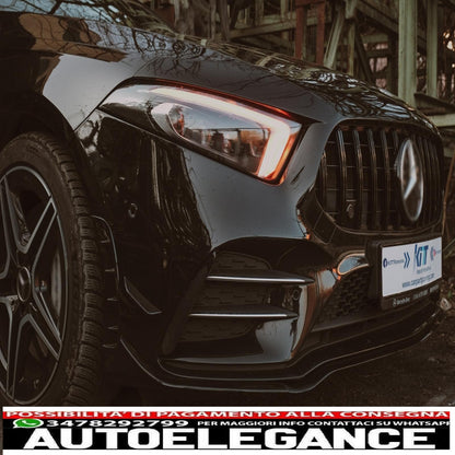central grille suitable for mercedes a-class w177 hatchback v177 sedan (04.2018-up) gt-r design panamericana black
