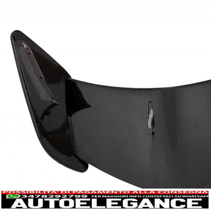 Diffusore posteriore con mantovana adatto per Mercedes W176 Classe A (2012-2018) con spoiler sul coperchio del bagagliaio A45 Design Facelift Black Edition