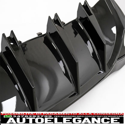 Rear diffuser with black exhaust tips suitable for mercedes glc suv x253 facelift (2020-) glc43 design night package 