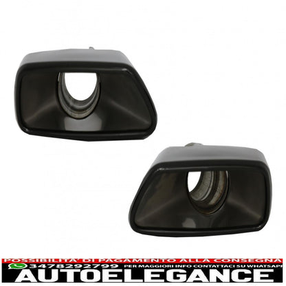 diffusore con terminali di scarico e spoiler anteriore, labbro e spoiler per bagagliaio, adatto per BMW Serie 5 G30 Limousine (2017-up) 540 m, look performante, nero pianoforte.