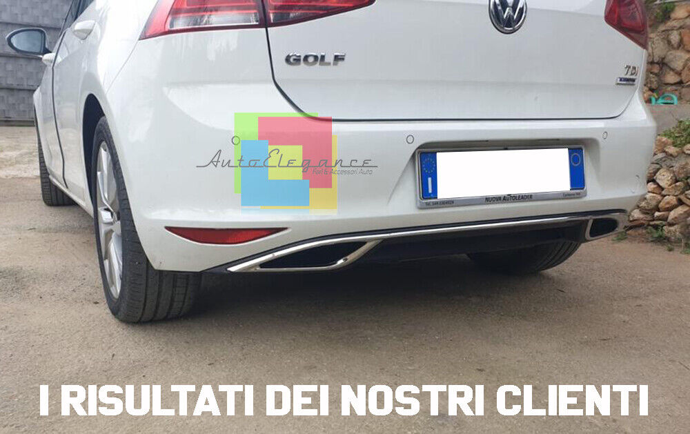 VW GOLF 7 DAL 2012 AL 2016 DIFFUSORE POSTERIORE SOTTO PARAURTI LOOK 7.5 .- ABS