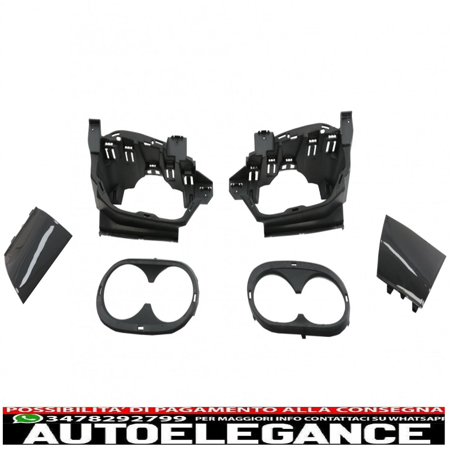 Rear bumper valance diffuser suitable for Mercedes A-Class W177 hatchback (2018-up) chrome exhaust tips