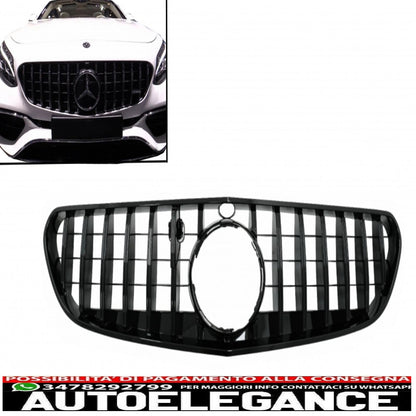 center grille suitable for mercedes s class coupe c217 (2014-2017) cabrio a217 (2015-2017) gt-r design panamericana black