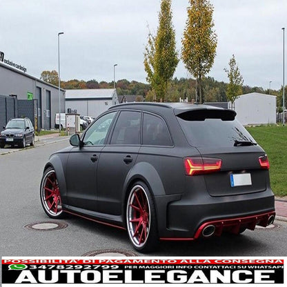 roof spoiler suitable for audi a6 avant facelift 4g c7 (2015-2018) piano black