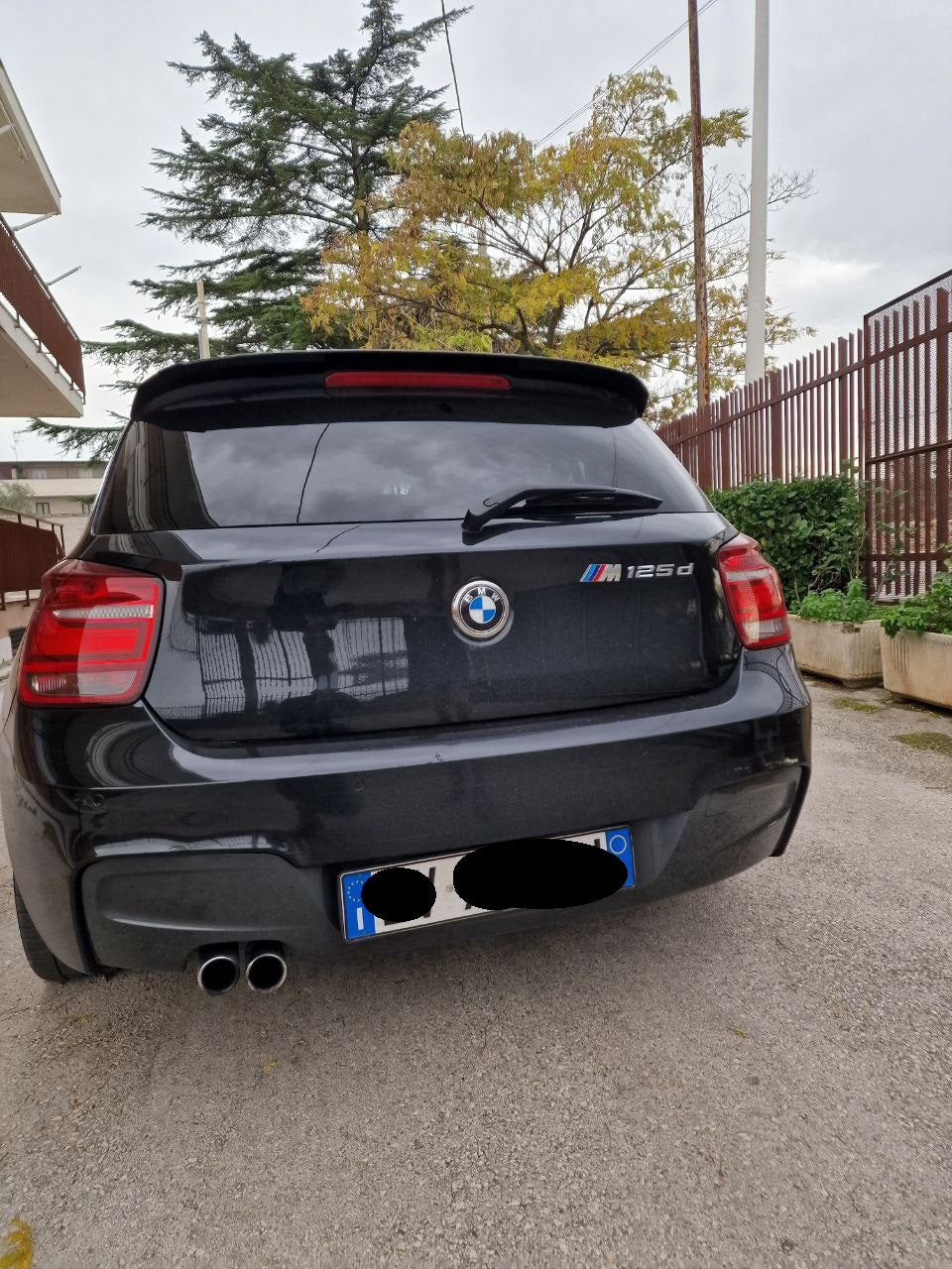 SPOILER FOR BMW 1 SERIES F20 2011-2019 REAR GLOSS BLACK ROOF LOOK M 0599