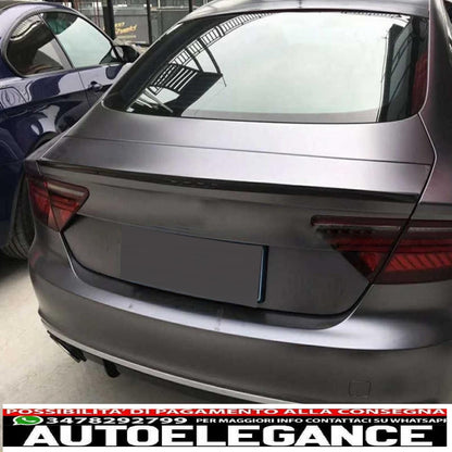 Trunk lid spoiler suitable for audi a7 4g8 s7 rs7 (2011-2017) real carbon 
