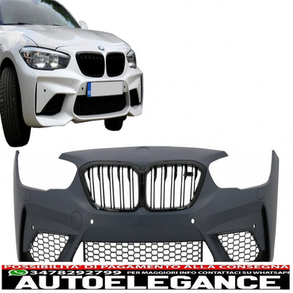 paraurti anteriore adatto per bmw serie 1 f20 f21 lci (2015-06.2019) design m2