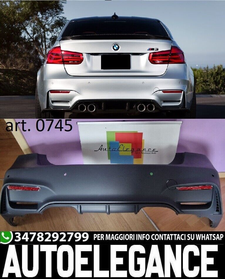 BMW SERIE 3 F30 PARAURTI POSTERIORE M3 ABS TOP QUALITY AUTOELEGANCERICAMBI