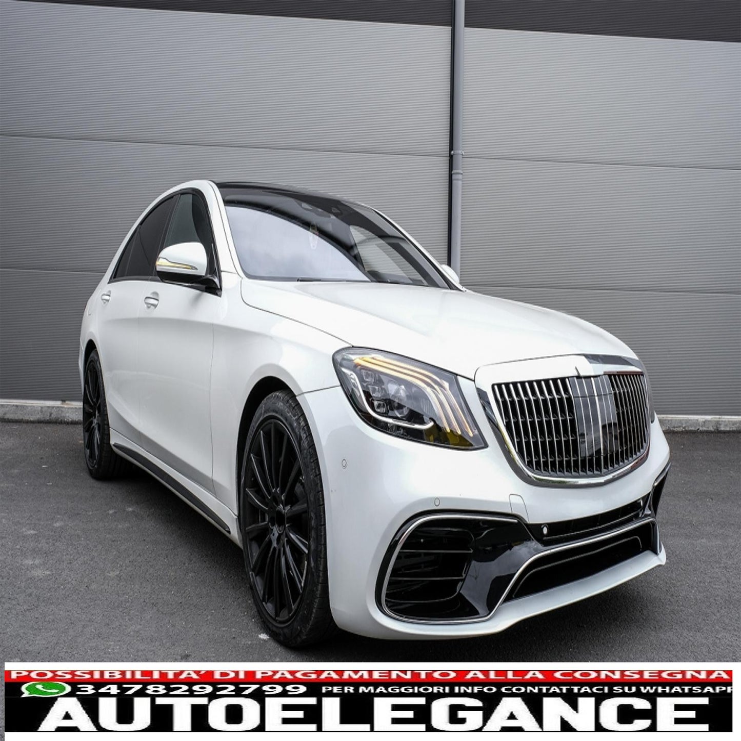 Paraurti anteriore adatto per mercedes classe s w222 facelift (2017-up) design s63