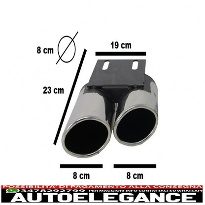 Diffusore mantovana per paraurti posteriore adatto per audi a3 8v berlina (2012-2015) con terminali di scarico marmitta terminali di scarico s3 design quad