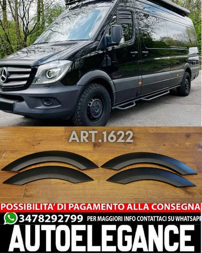 FENDER EXTENSIONS SUITABLE FOR MERCEDES SPRINTER W906 2014-2018 MATT BLACK LOOK