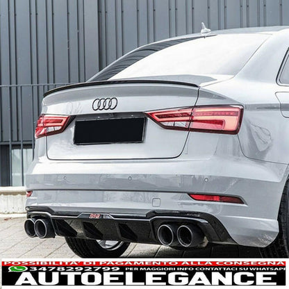 trunk spoiler suitable for audi a3 8v sedan (2013-up) matt black