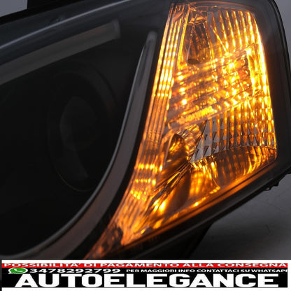 drl led headlights suitable for audi a3 8p (05.2003-03.2008) black 