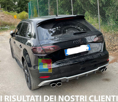 DIFFUSER SUITABLE FOR AUDI A3 8V 2017-2020 SPORTBACK STANDARD BUMPER S3 LOOK