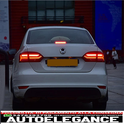 led rear lights suitable for vw jetta mk6 vi (2012-2014) dynamic and smooth turn signals red smoke
