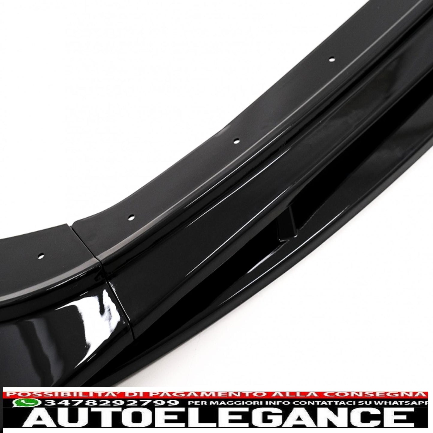 Front Bumper Lip Extension Spoiler Fit For VW Golf 8 R (2020-) Piano Black