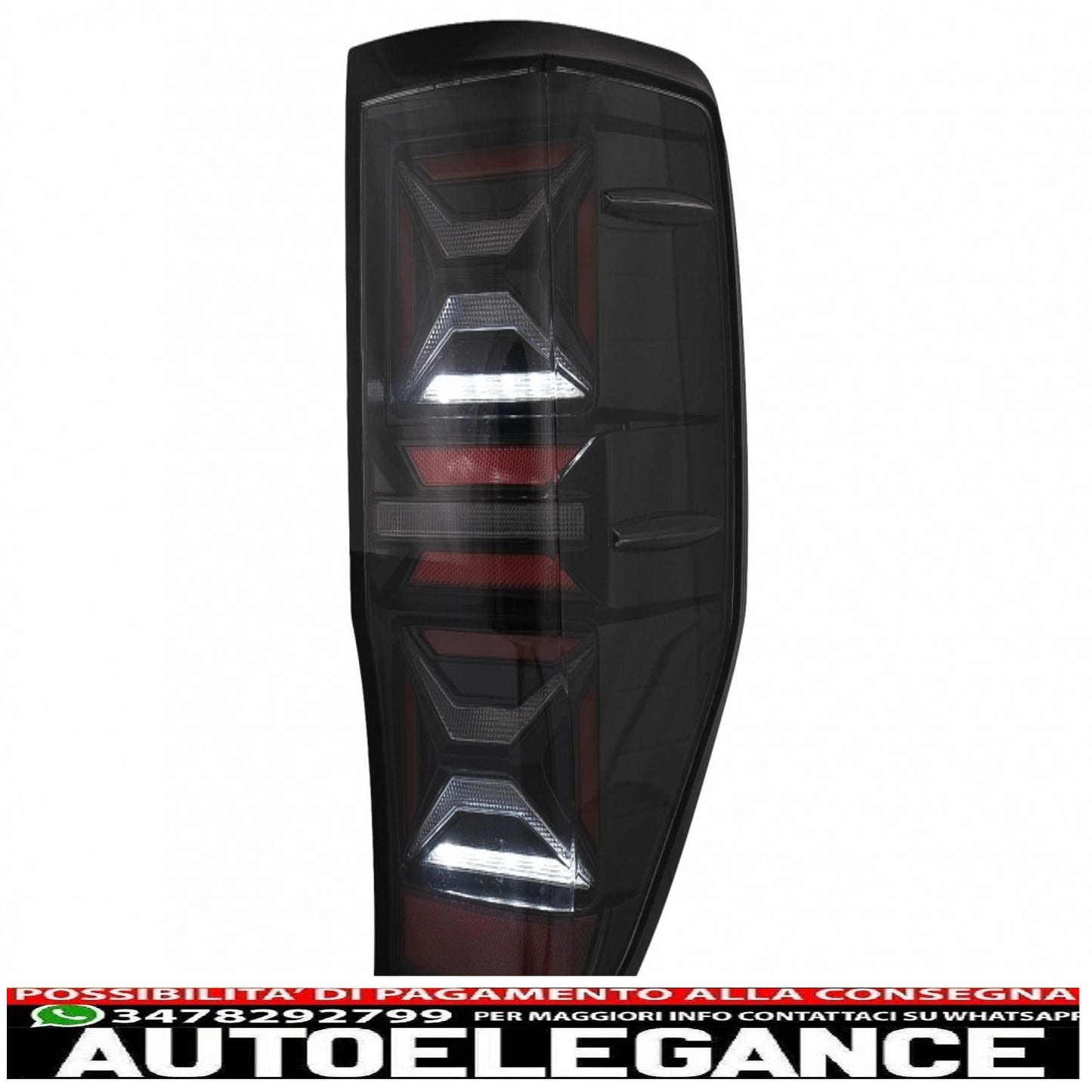 LED rear lights suitable for Ford Ranger (2012-2018) smoked with dynamic sequential direction indicators