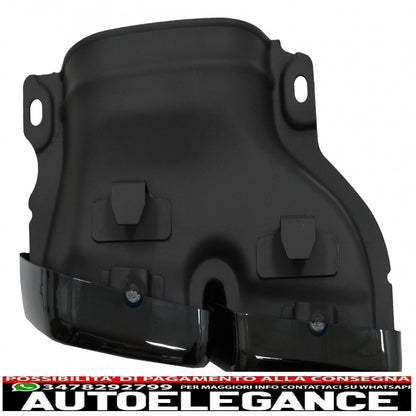 diffusore paraurti posteriore con terminali di scarico adatto per mercedes classe c w205 s205 (2014-2018) c63 look shadow black solo per paraurti standard