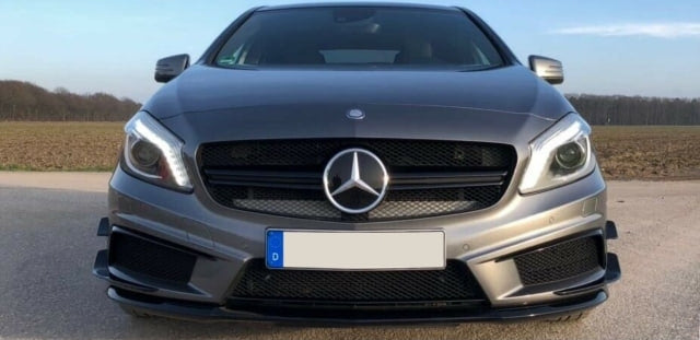 GRIGLIA ADATTA MERCEDES PER CLASSE A W176 2012-2015 LOOK A45 LOOK NERO LUCIDO