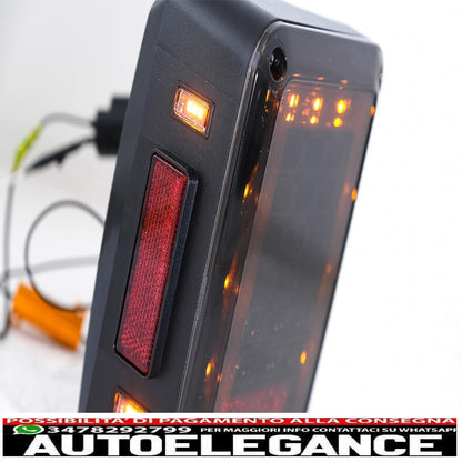 Fanali posteriori full led adatti per jeep wrangler jk (2007-2017) fumé