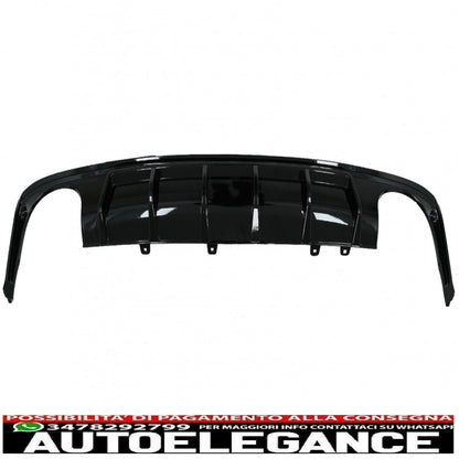 Diffusore e terminali di scarico per paraurti posteriore adatti per audi a6 c8 4k avant berlina (2018-up) rs6 design pianoforte nero