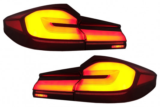 Fanali posteriori Full LED adatti per BMW Serie 5 G30 Berlina (2017-2019) LCI Design con luci di svolta sequenziali dinamiche
