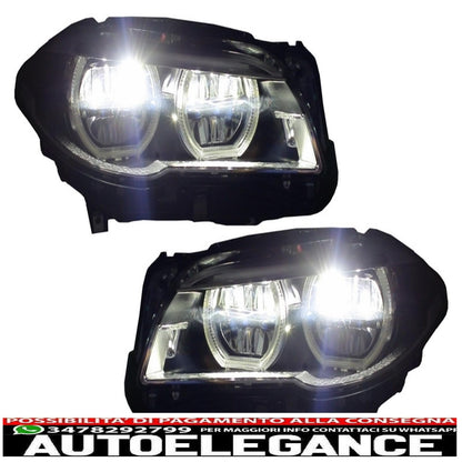 fari anteriori full led adatti per bmw serie 5 f10 f11 (2011-2013) angel eye