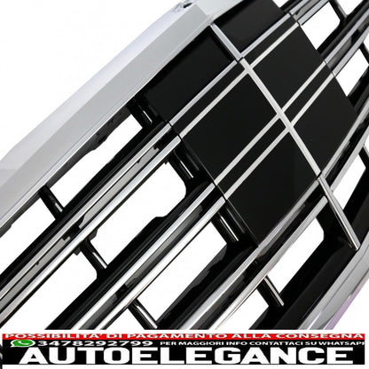 front bumper suitable for mercedes w222 s-class (2013-06.2017) s63 design with chrome central grille 
