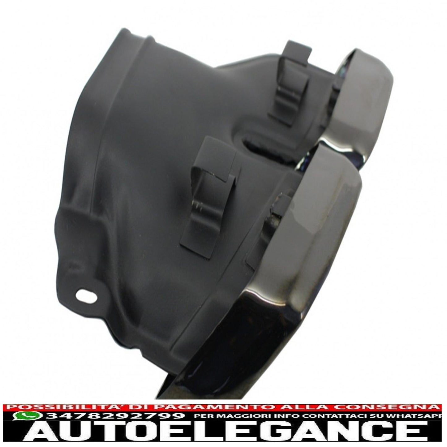 diffusore posteriore con terminali di scarico nero adatto per mercedes classe e w212 s212 amg sport line facelift (2013-2016) design e63