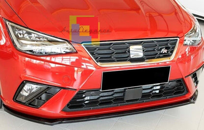 SEAT IBIZA KJ1 6F 2017+ ABS SPLITTER BLACK UNDER FRONT BUMPER SPOILER 0785