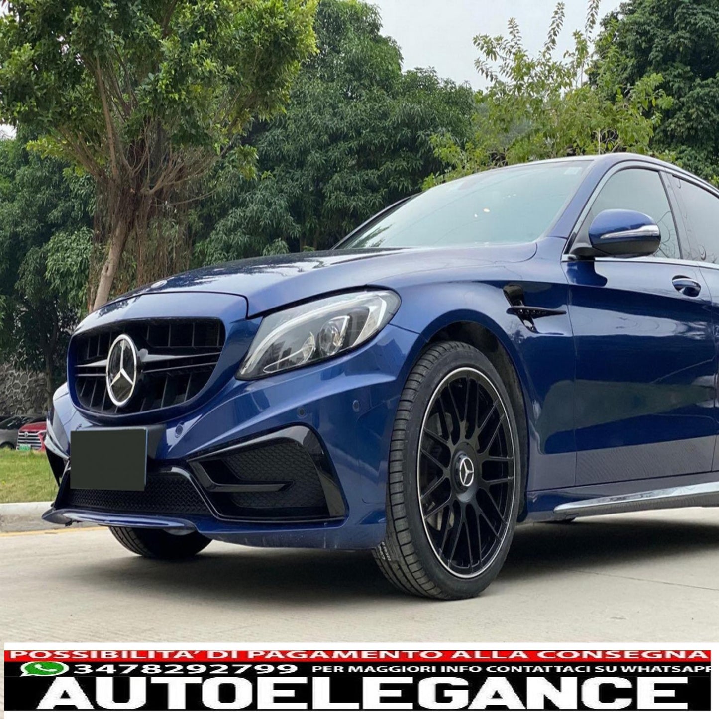 Paraurti anteriore adatto per mercedes classe c w205 s205 a205 c205 (2014-2019) limousine modello t coupé cabriolet