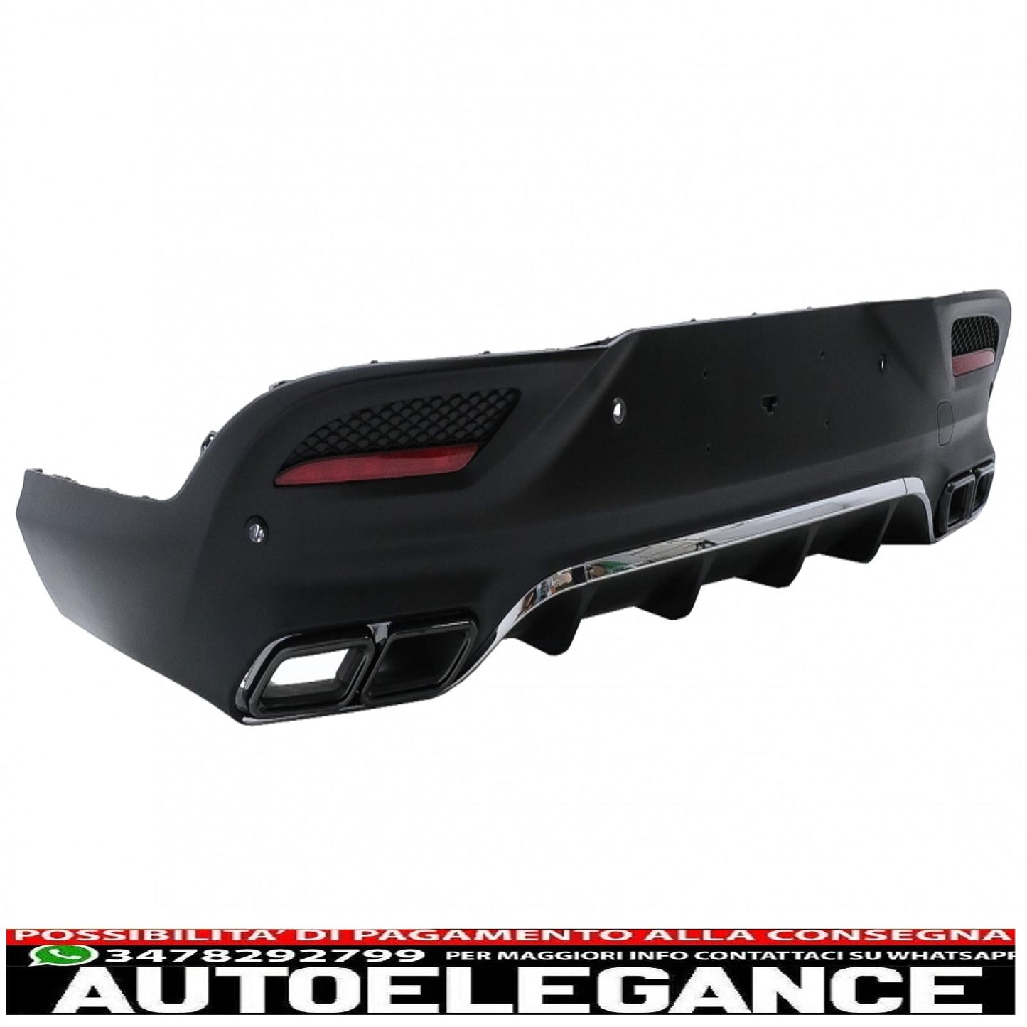 body kit suitable for mercedes gle coupe c292 sport line (2015-2019) with black exhaust tips