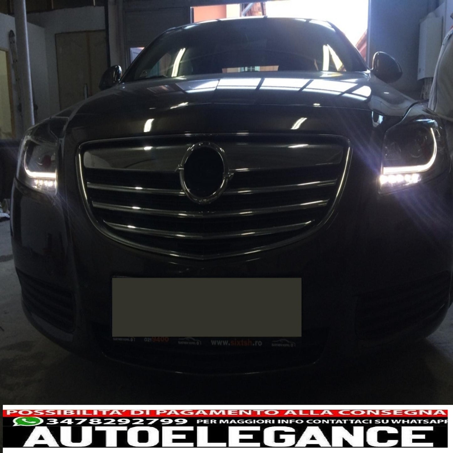 led drl headlights suitable for opel insignia (2008-2012) black daytime running lights