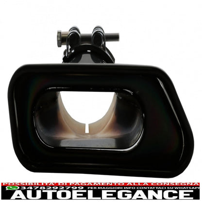 diffusore d'aria a doppia uscita edizione nero brillante con terminali di scarico sport m-tech 550i v8 lci quadrato adatto per bmw f10 f11 (2011-2017)