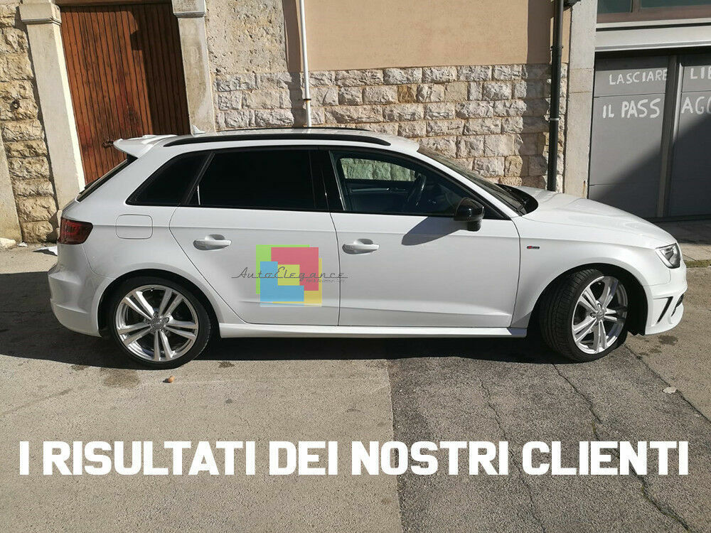 BARRE TETTO AUDI A3 8V SPORTBACK 2012-2019 MANCORRENTI NERI LOOK SLINE 0125 AUTOELEGANCERICAMBI