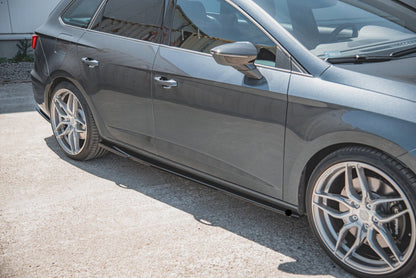 UNDER SKIRTS SUITABLE FOR SEAT LEON MK3 MK4 2012-2020+ GLOSS BLACK