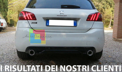 SOTTO PARAURTI POSTERIORE PEUGEOT 308 II DIFFUSORE GTI NERO LUCIDO ABS ., 0254