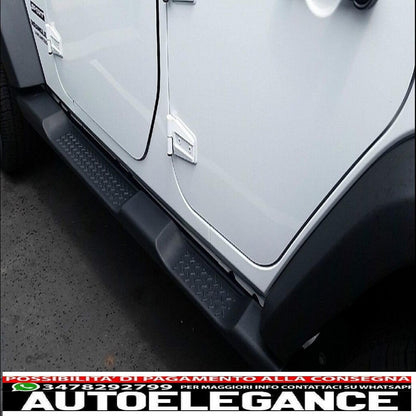 Pedane laterali adatte per Jeep Wrangler Rubicon JK (2007-2017) 4 porte design retrò