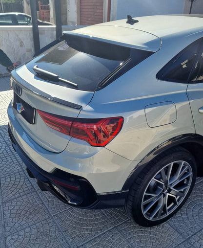 BOOT SPOILER SUITABLE FOR AUDI Q3 SPORTBACK 2019+ GLOSSY BLACK RSQ3 LOOK
