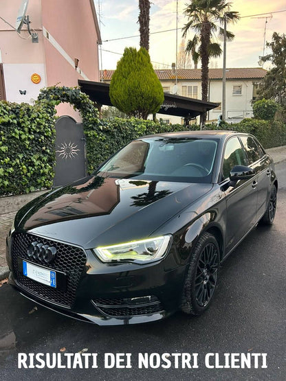 🔥SIDE FOG LIGHT GRILLS FOR AUDI A3 8V 12-15 RS3 HONEYCOMB DESIGN BLACK🔥
