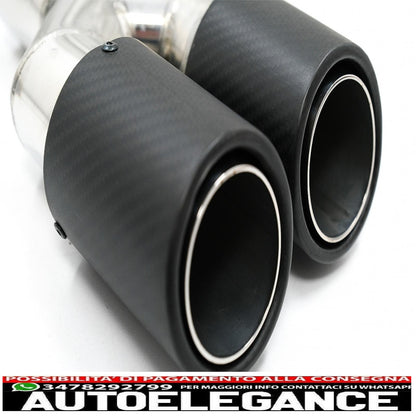 Universal exhaust tip matt carbon fiber tip 5.8cm inlet left side