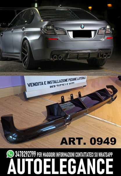 REAR DIFFUSER FOR BMW 5 SERIES F10 F11 2010-2017 IN ABS LOOK M5 CARBON